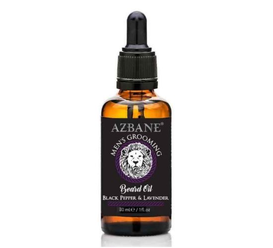 Huile à barbe au parfum de poivre noir et de lavande de la marque marocaine Azbane